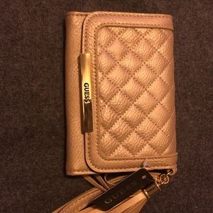 Gold Guess Wristlet